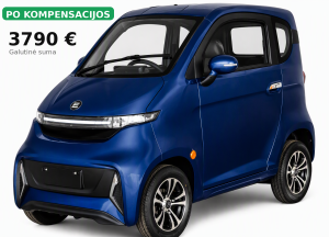 Elektrinis skuteris su kabina Ekomoto J4, Mėlyna, 100Ah AC, MDR