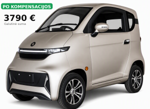 Elektrinis skuteris su kabina Ekomoto J4, Sidabrinė, 100Ah AC, MDR