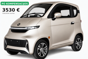 Elektrinis skuteris su kabina Ekomoto J4, Sidabrinė, 65Ah AC, MDR